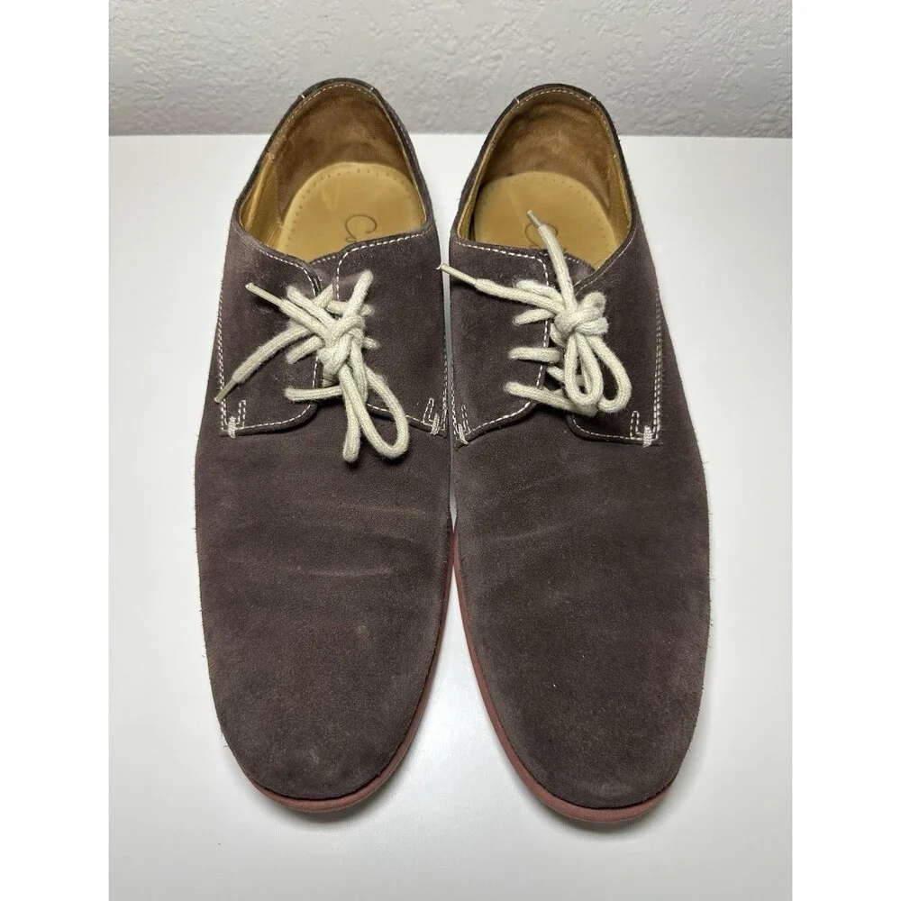 Cole Haan Men's‎ Size 10.5M Brown Leather Suede Lace-Up Derby Oxford Shoes